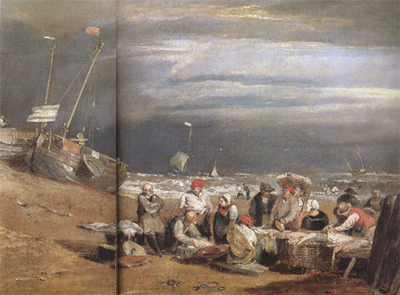 Joseph Mallord William Turner Fishmarket on thte beach (mk31)